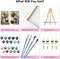 Paint by Numbers Kits for Adults – 2 Pack Floral Flower DIY Painting Kit with Framed Canvas & Wooden Easel, Beginner-Friendly Acrylic Paint Set for Home Wall Decor, 8x12 Inch